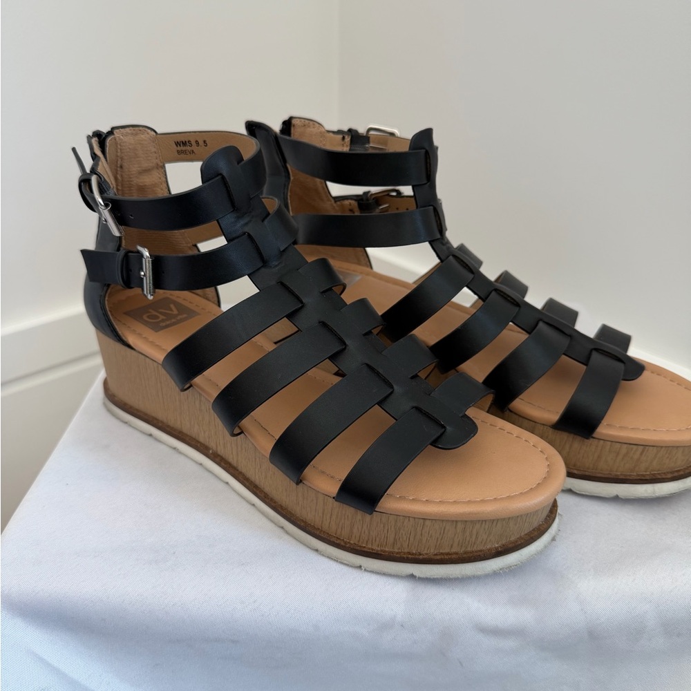 DV by Dolce Vita BREVA Black Woven Wedges